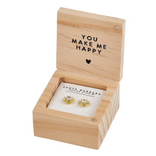 Load image into Gallery viewer, You Are My Sunshine Treasure Box Earrings | Sun-shaped Earrings in a Box | Gift for Her