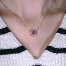 Load image into Gallery viewer, You Are in My Heart - Australian Doublet Opal Pink Sapphire Pendant 18K Rose Gold