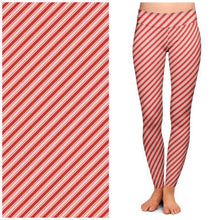 Load image into Gallery viewer, "Candy Cane Lane" Buttery Soft Leggings by Lipstick &amp; Chrome