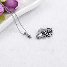 Load image into Gallery viewer, "Always In My Heart" Silver Heart Cremation Necklace