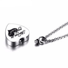 Load image into Gallery viewer, "Always In My Heart" Silver Heart Urn Necklace