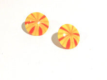 Load image into Gallery viewer, Yellow Firework Lucite Disc Stud Earrings