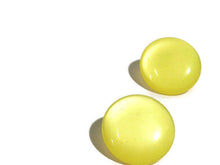Load image into Gallery viewer, Yellow Moonglow Beveled Disc Stud Earrings