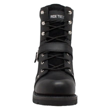 Load image into Gallery viewer, Commandsole 6" Black Biker Leather Boot