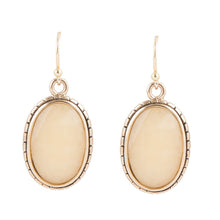 Load image into Gallery viewer, Yellow Agate Faceted Oval Earring
