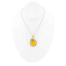 Load image into Gallery viewer, Yellow Agate Honey Drip Golden Necklace