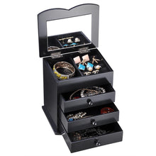 Load image into Gallery viewer, Yescom Jewelry Organizer Box with Mirror Ring Bracelet Necklace